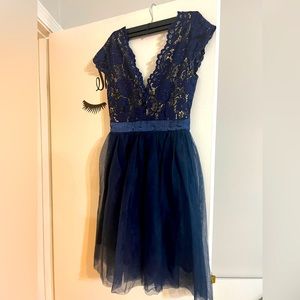 TFNC London Event Dress Navy Blue
